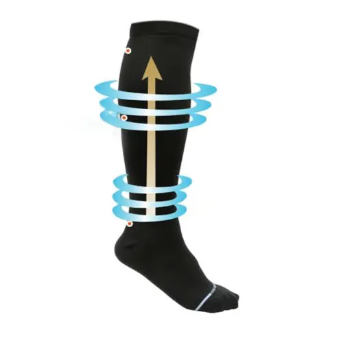 Black healthcare-oriented compression sock product