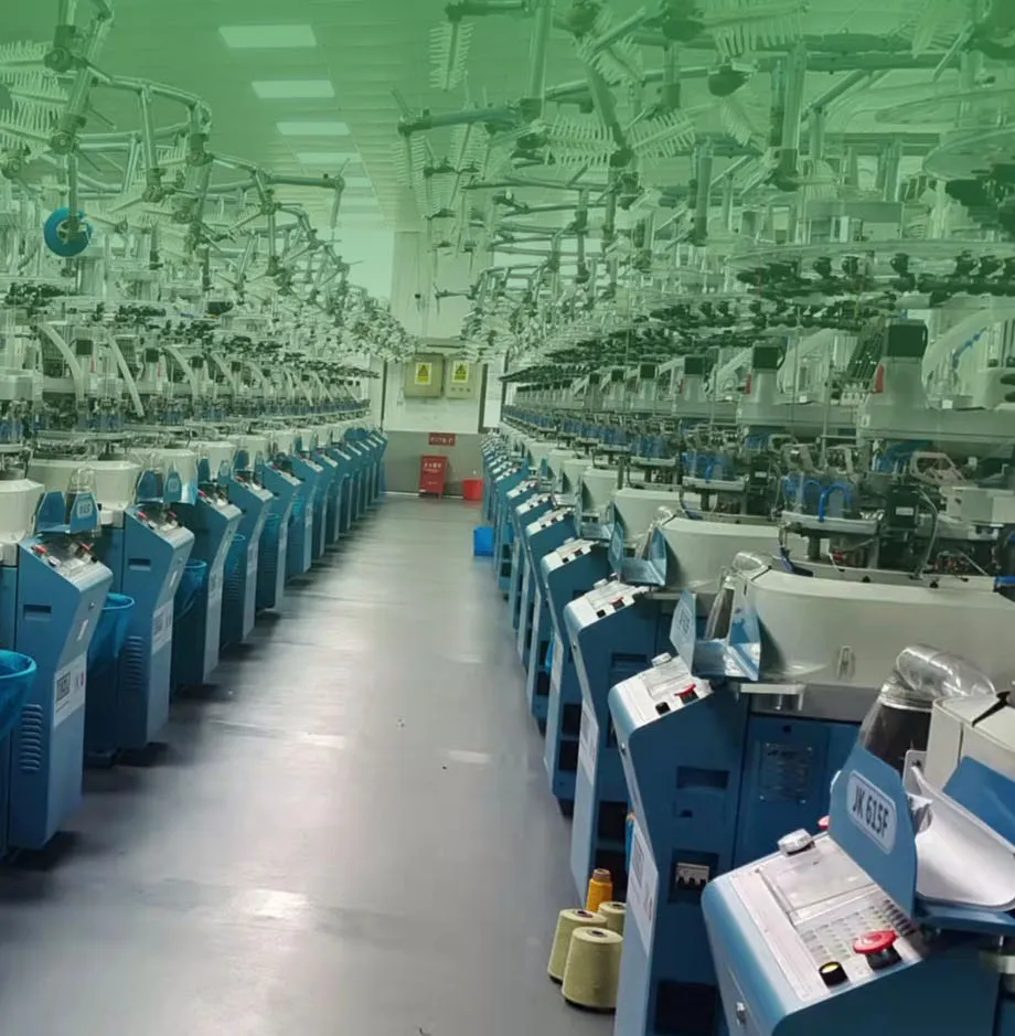 Hosiery production equipment at the ARKSocks manufacturing facility